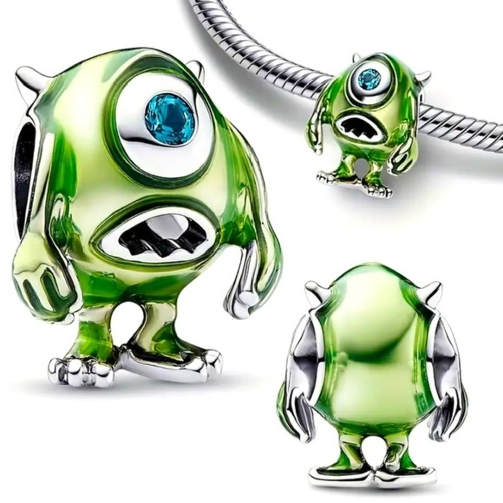 S925 Sterling Silver MIKE WAZOWSKI Disney Inspired Charm/Pendant - NWT